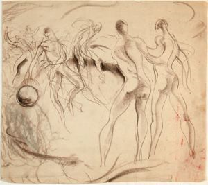 Image of Untitled (nude males playing ball)