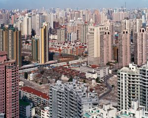 Image of Urban Renewal #5, City Overview From Top of Military Hospital, Shanghai, China